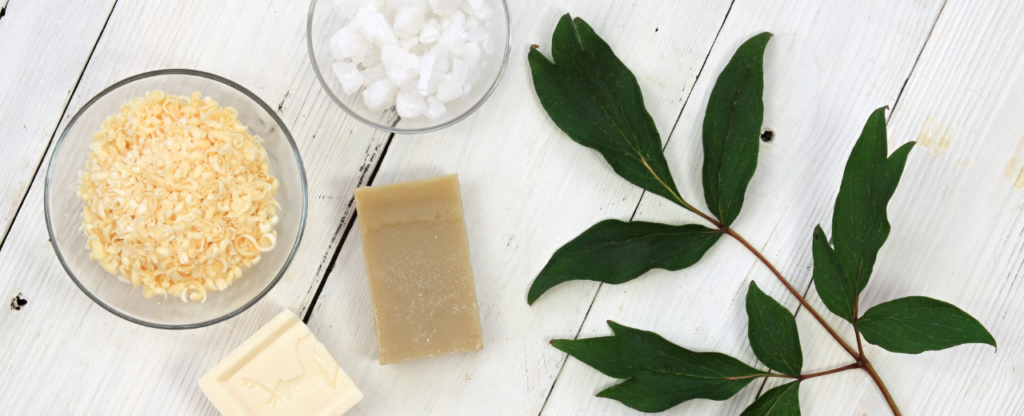 savon de marseille récipiant feuille critaux